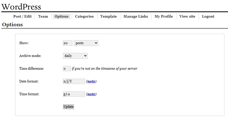 Wordpress 0.7（2003）