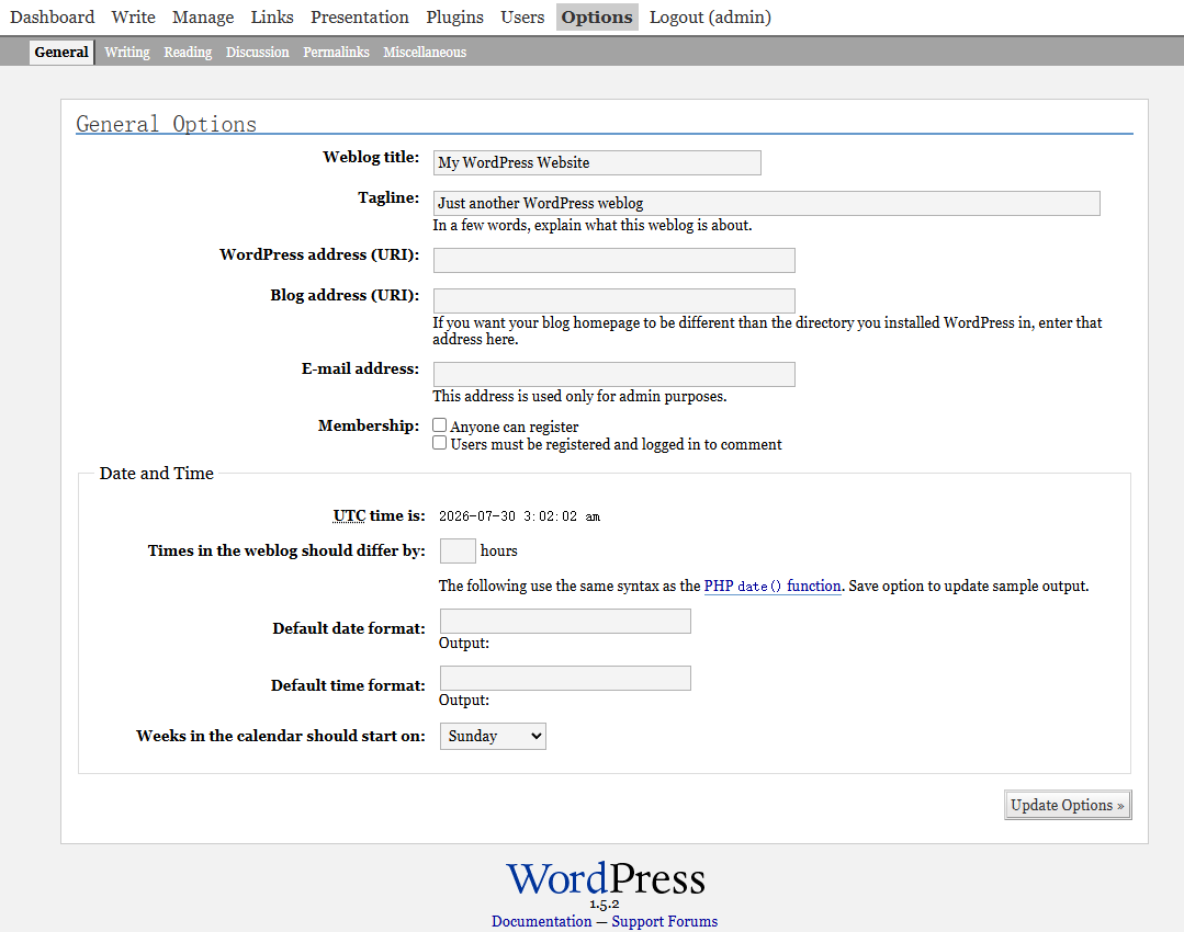 Wordpress 1.0~1.5（2004~2005）