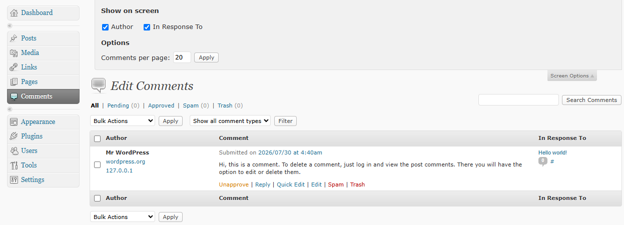 Wordpress 2.0~2.9（2005~2009）