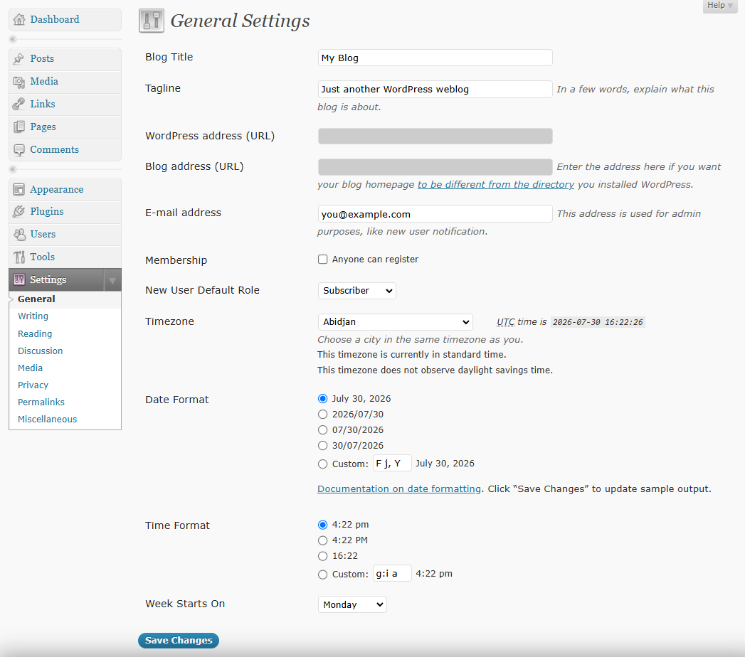 Wordpress 2.0~2.9（2005~2009）