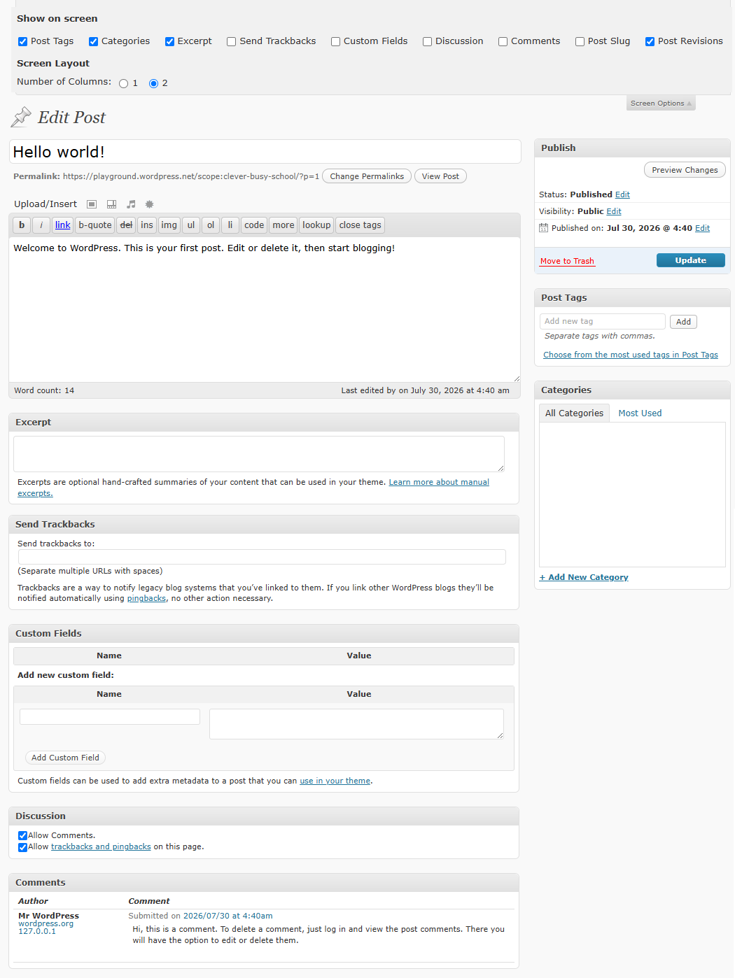 Wordpress 2.0~2.9（2005~2009）